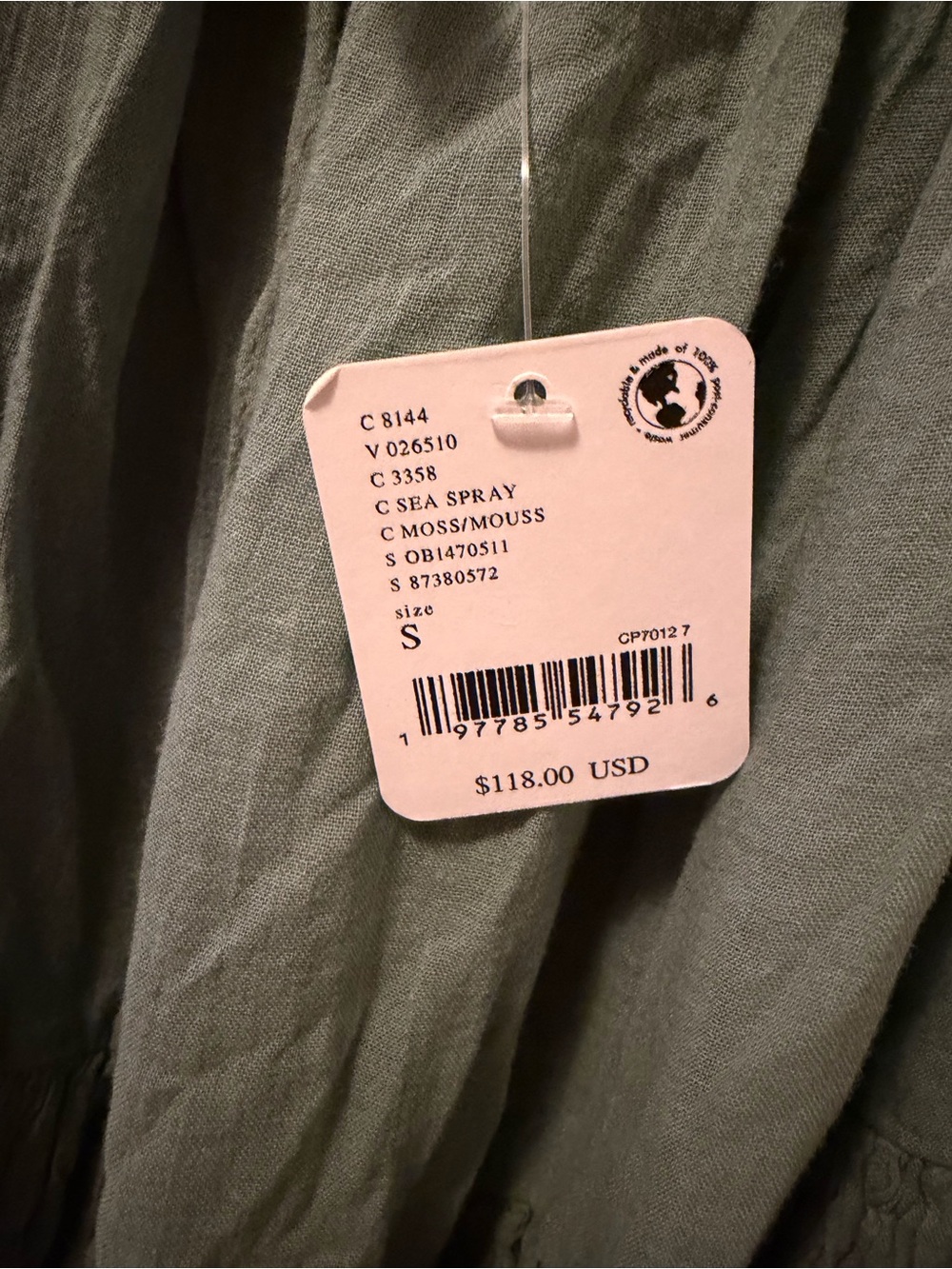 Free People Sage Green Strapless Tiered Maxi Dress - Picture 4 of 7